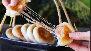 (ENG) Simple \u0026 Delicious Potato Cheese Pancake | 土豆披萨饼，把披萨的味道装进土豆里，会拉丝的煎饼你吃过吗？。