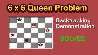 6 x 6 Queen problem - solved using backtracking | Backtracking | N*N Queen Problem | DesignAlgorithm