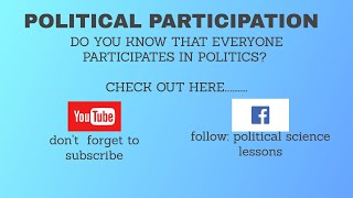 POLITICAL PARTICIPATION. MEANING, FORMS AND IMPORTANCES