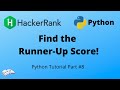 Python tutorial #8 || Find the Runner-Up Score! - HackerRank solution