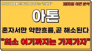 [아톤 주가전망] 양자관련주중 혼자서만 가장 약한흐름.이건 조만간 해소된다.\