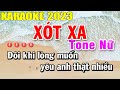 Xót Xa Karaoke Tone Nữ Nhạc Sống 2023 | Trọng Hiếu