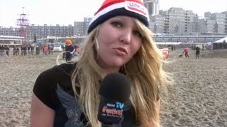 Nieuwjaarsduik  Scheveningen Holland met o.a. kim holland