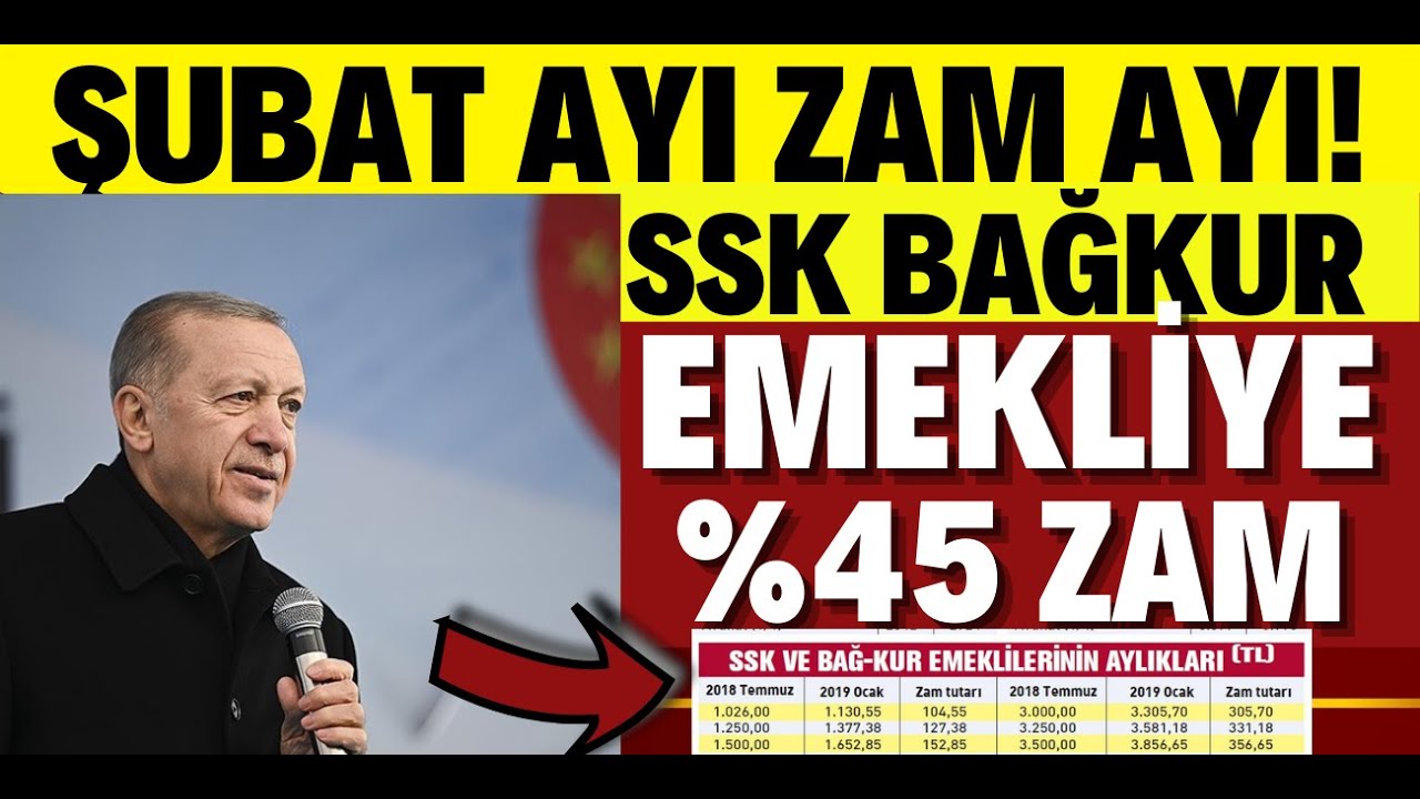 EMEKLİYE EK ZAM %45 SSK BAĞKUR BÜYÜK ARTIŞ VERİLİYOR EK ZAM VAR MI NE ...