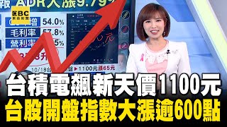 台積電飆出「新天價1100元」市值破28.5兆！台股開盤指數大漲逾600點 @newsebc