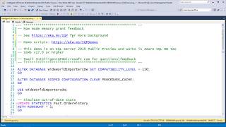 Demonstrating Row Mode Memory Grant Feedback