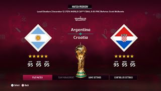 FIFA 23 Argentina vs Croatia  PS5 GAMEPLAY FIFA WORLD CUP 2022