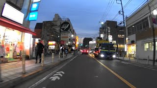 【自転車車載・夕方】梅島三丁目～旧日光街道～梅島駅前～エル・ソフィア前～梅田通り～梅田七丁目～梅田交差点(2020/12/11)　※夕方のため手ブレ補正効かず