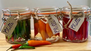 How to make PICKLED CHILLI PEPPERS easy recipe - Italian Pickles recipe @uomodicasa