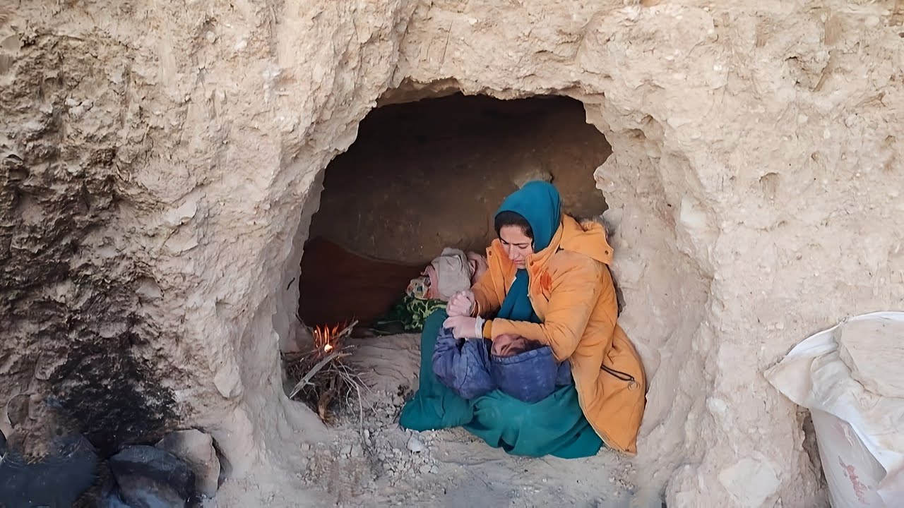 Nomadic Life In The Cave From Cave Expansion To Firewood Collection