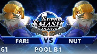 SSS 61 -  RG | Far! (Sheik) vs. NUT (Sheik) - SSBM Pool B1 WSF - Smash Melee