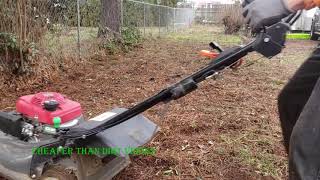 Honda HRX217 Mower Mulching Black Berry Vines, Grass & Weeds