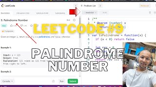 #leetcode #9 Palindrome Number in Javascript Code Fastest Solution