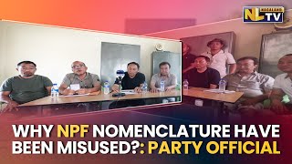 NPF PARTY HOLDS PRESS MEETING AT DIMAPUR DIVISION PARTY OFFICE