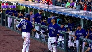 STL@COL: LeMahieu doubles home Blackmon in the 4th