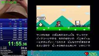 【スーパーマリオワールドRTA 新世界記録！！！】Super Mario World speedrun 96exit 1:21:17.530