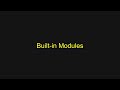 Python Tutorial - Built-in Modules