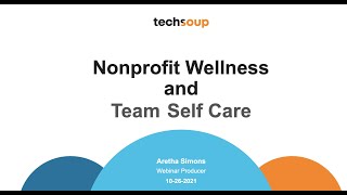 Nonprofit Wellness and Team Self Care