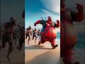 The big Deadpool chased zombies at the beach #deadpool #zombie #beach