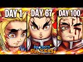 Spending 100 Days As RENGOKU In PROJECT SLAYERS...