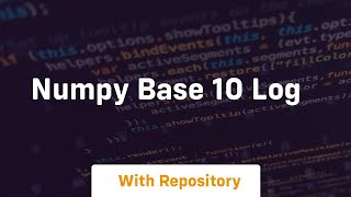 numpy base 10 log