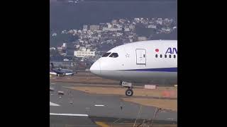 大阪国際空港を発着する飛行機を千里川土手から見る　Planes arriving and departing from Osaka International Airport