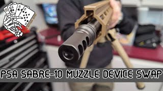 Installing a SilencerCo. ASR Muzzle Brake onto a PSA Sabre-10