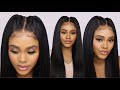 SHE'S GIVING SCALP! 100% GLUELESS 5*5 HD YAKI STRAIGHT WIG INSTALL FOR BEGINNERS Ft Klaiyihair