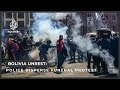 Bolivia unrest: Police disperse funeral protest with tear gas