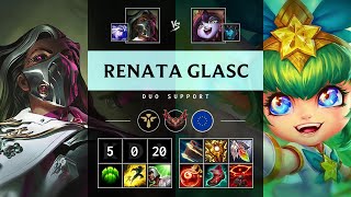 Renata Glasc Support vs Lulu: Perfect KDA, Unstoppable - EUW Grandmaster Patch 14.21