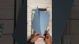 Easy triangle fun fold card tutorial, 1 cut makes 2 card bases! #diy #papercrafts #funfoldcards