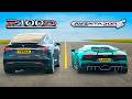 Lamborghini Aventador vs Tesla Model X - DRAG & ROLLING RACE - Can an EV SUV beat a supercar?