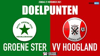 Doelpunten Groene Ster-VV Hoogland 21-11-2021