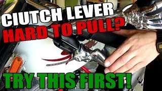 Clutch Lever Hard To Pull? FIX UNDER 5 MIN! - Harley Davidson Sportster