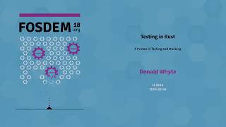 Donald Whyte - Testing in Rust