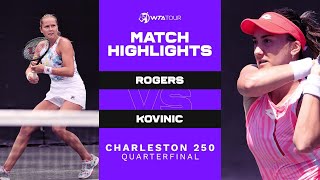 Shelby Rogers vs. Danka Kovinic | 2021 Charleston 250 Quarterfinal | WTA Match Highlights