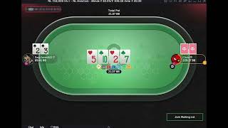 DavyJones922 vs. Clickr | Cards-Up 50/100 Heads Up No Limit Hold'em