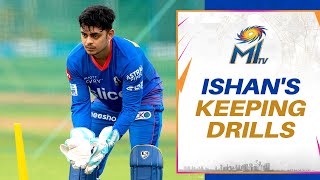 Ishan's wicket-keeping drills with Kiran More | Mumbai Indians