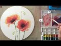 【watercolor】how to draw poppies 水彩 怎样画虞美人