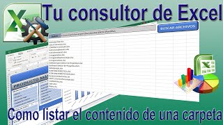 Como listar los archivos de una carpeta desde Excel.