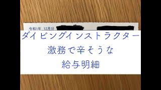 ダイビングインストラクターの給与明細と年収を紹介！かなり激務です！