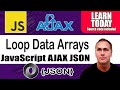 Loop through the data in JavaScript Get items in arrays and objects output the data using JavaScript
