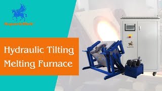 Induction melting furnace with hydraulic tilting for 50kg gold, copper  melting - SuperbMelt