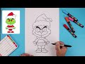 how to draw the grinch