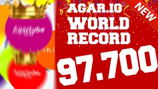 ★ 97.700 SCORE ★ NEW WORLD RECORD ★ Agar io SPEEDY RAINBOW MODE !!