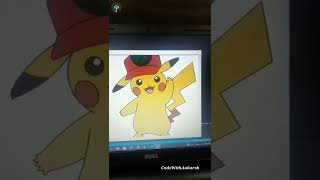 Draw Pikachu In Python 🐍...... 《 CodeWithAakarsh 》#shorts #code #pikachu #CodeWithAakarsh