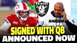 🥳RAIDERS SURPRISE BY SIGNING ROOKIE QUARTERBACK AFTER SIX YEARS OF COLLEGE!RAIDERS NEWS TODAY