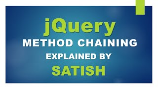 learn jQuery, method chaining #jquery #jquerytutorial #methods #chaining