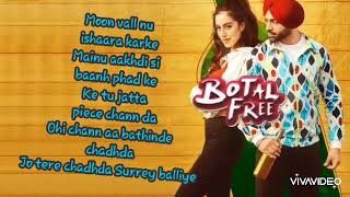 Botal Free (Lyrics) - Jordan Sandhu feat.  Samreen Kaur !! New Punjabi Song 2020 !! Lyrics Editor
