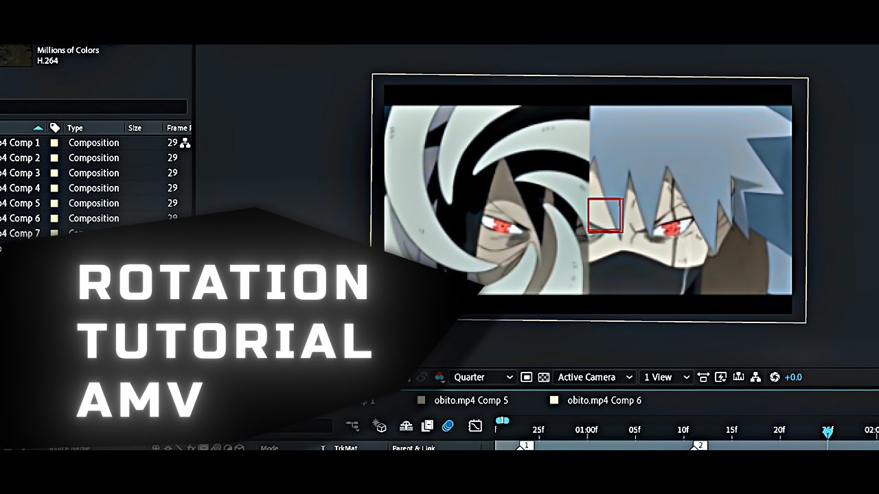 Tutorial Rotation Edit Amv After Effect Free Project File Youtube